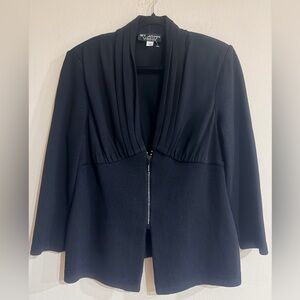 St. John Black Draped Women's Blazer